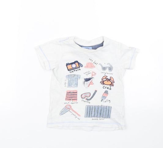 Mothercare Boys White   Basic T-Shirt Size 18-24 Months  - Summer
