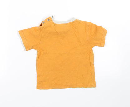 Preworn Baby Yellow   Basic T-Shirt Size 18-24 Months  - Crocodiles