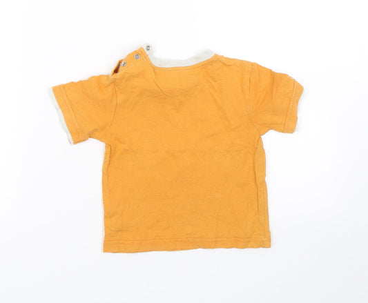 Preworn Baby Yellow   Basic T-Shirt Size 18-24 Months  - Crocodiles
