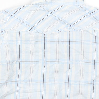 Rebel Boys Blue Check  Basic Button-Up Size 2-3 Years