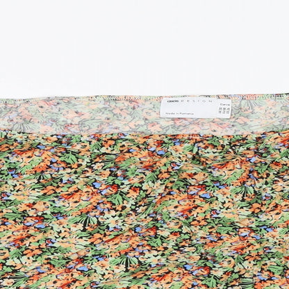 ASOS Womens Multicoloured Floral  Skater Skirt Size 30