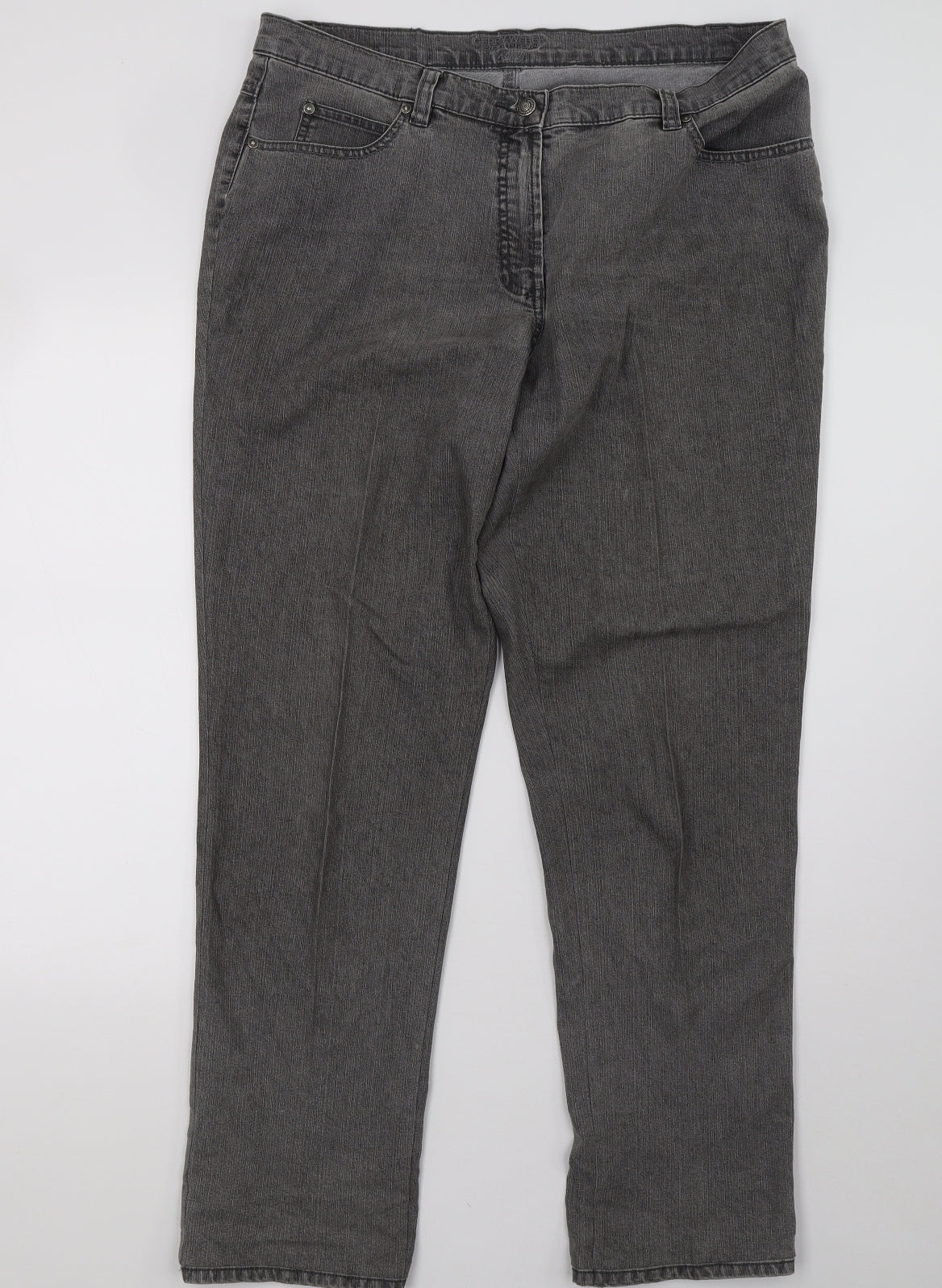 Gerry Weber Womens Grey  Denim Straight Jeans Size 20 L32 in
