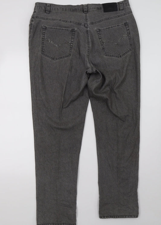 Gerry Weber Womens Grey  Denim Straight Jeans Size 20 L32 in