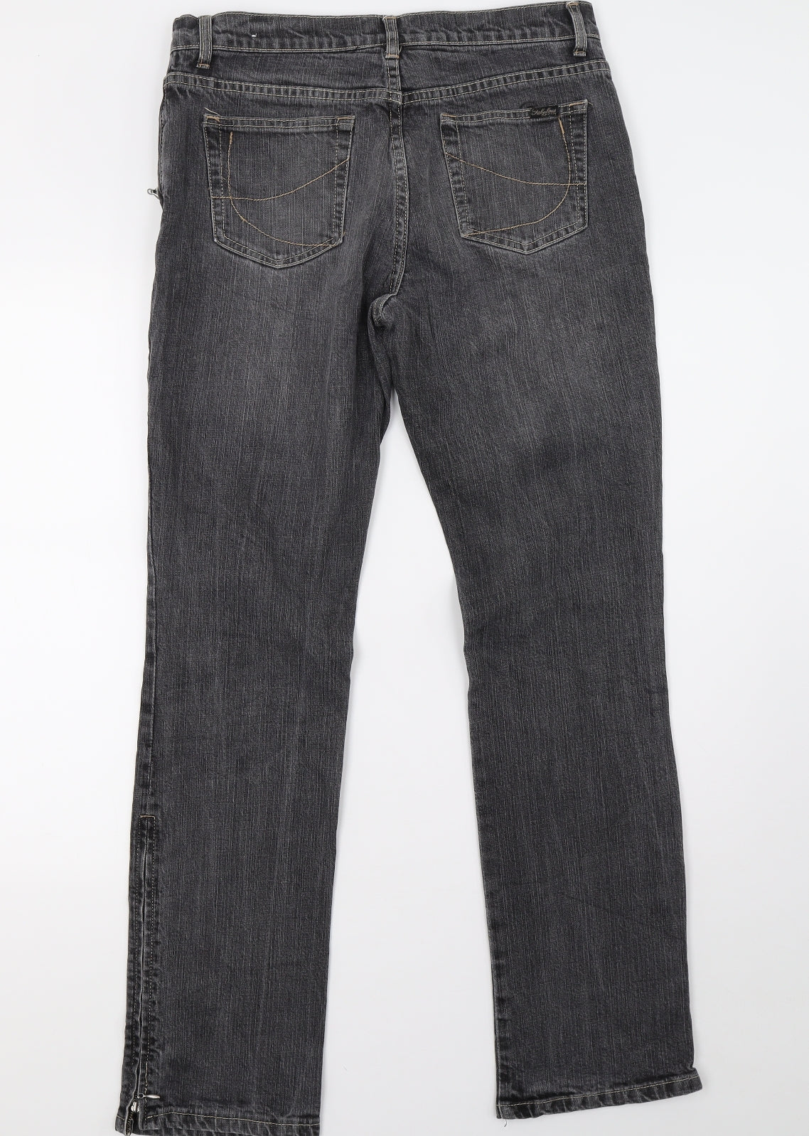 Gina Benotti Womens Grey  Denim Straight Jeans Size 12 L32 in