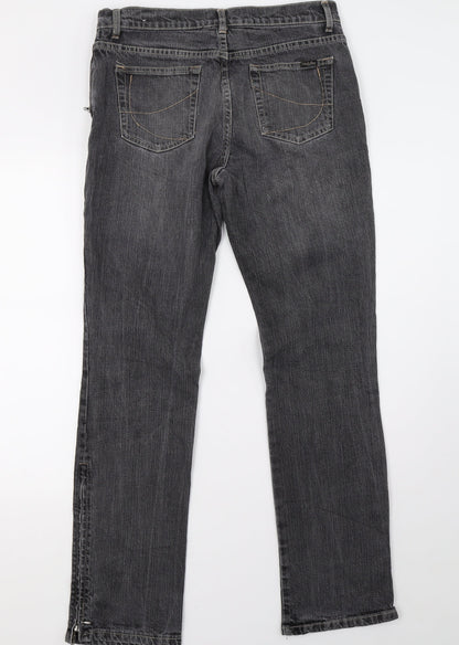 Gina Benotti Womens Grey  Denim Straight Jeans Size 12 L32 in