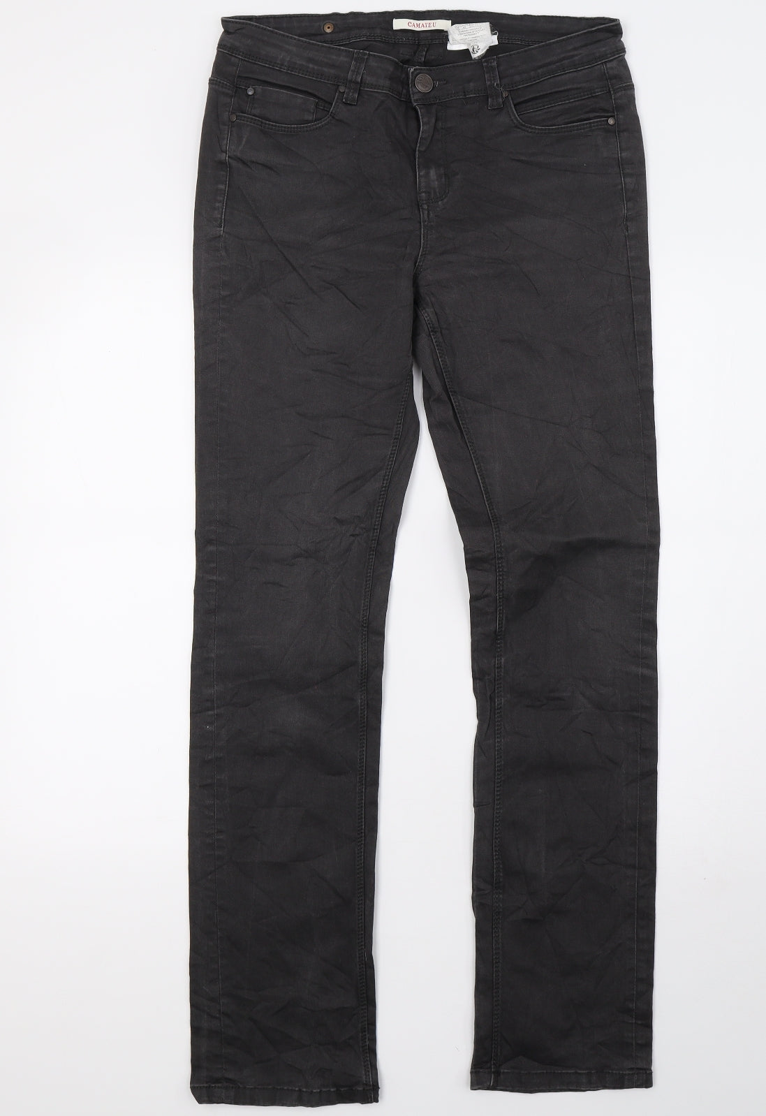 camateu Womens Grey  Denim Skinny Jeans Size 12 L32 in