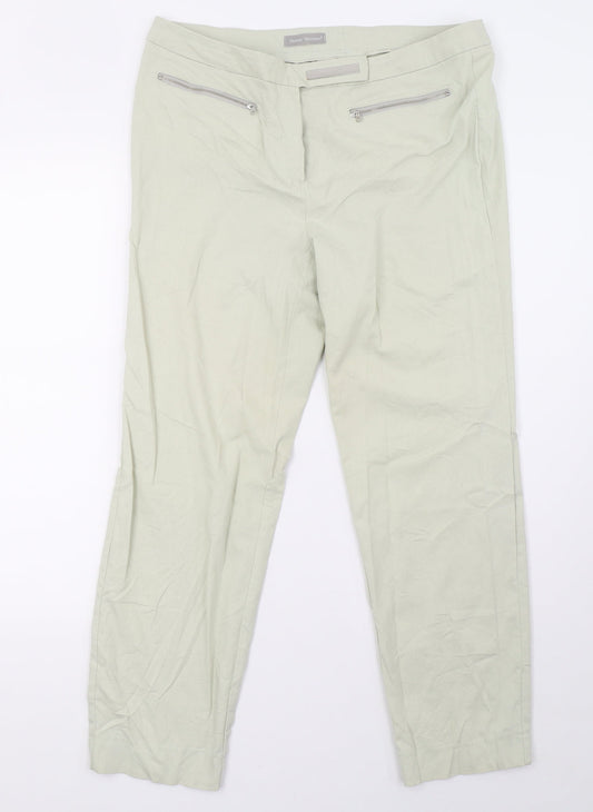 ponte vecchio Womens Green   Trousers  Size 14 L30 in