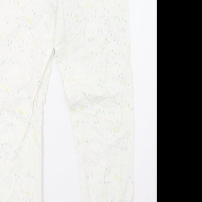 bikbak Womens White Polka Dot  Trousers  Size XS L30 in