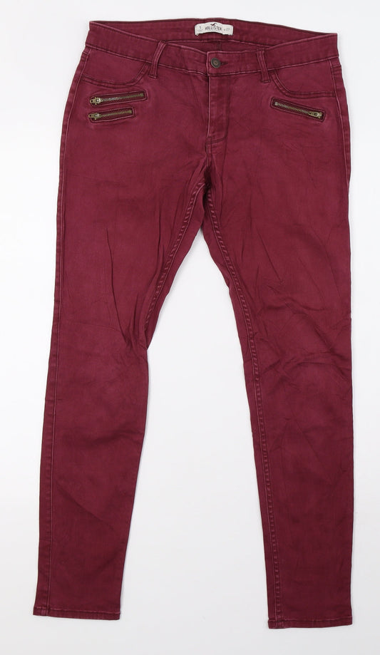 Hollister Womens Purple  Denim Skinny Jeans Size 8 L28 in