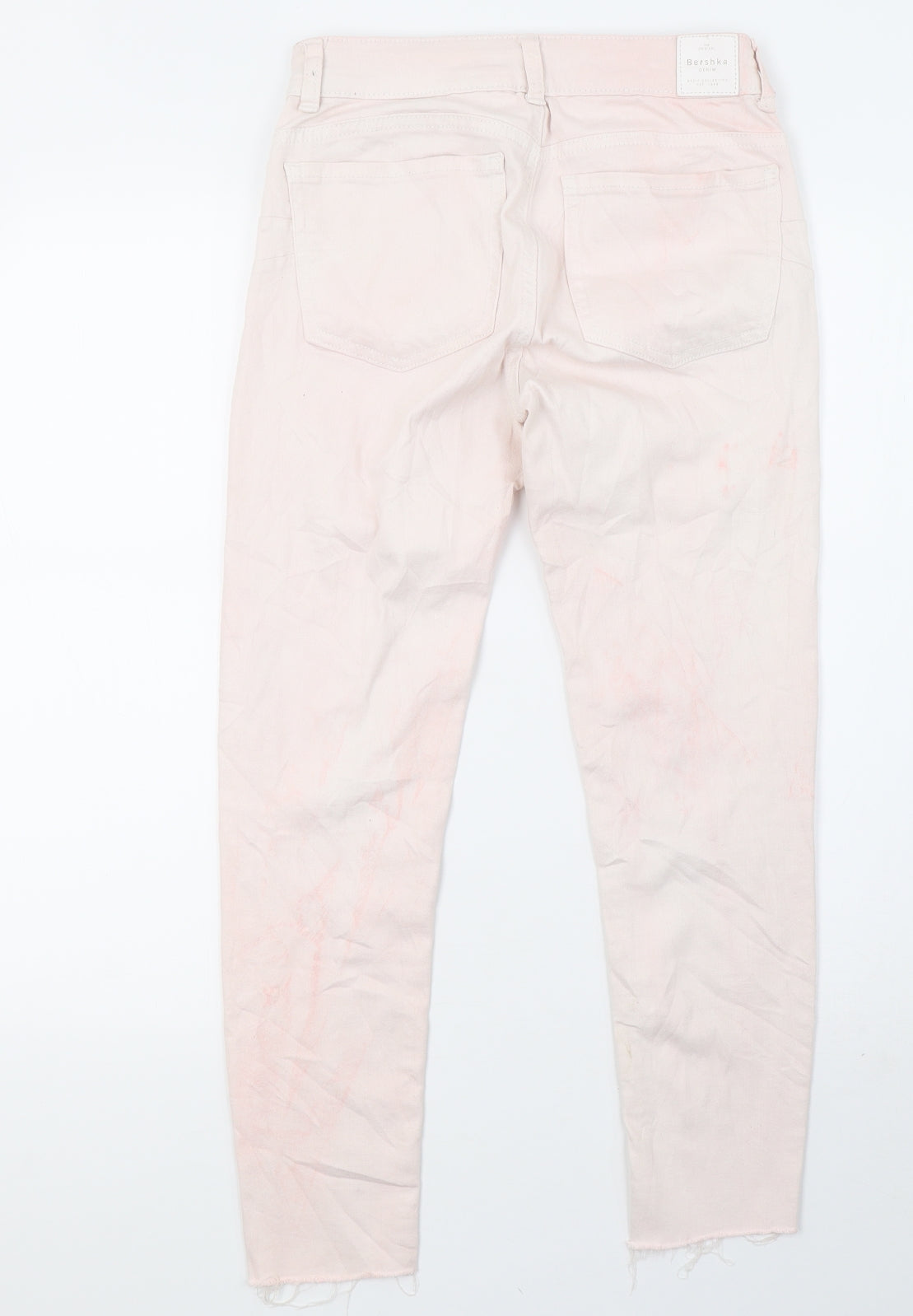 Bershka Womens Pink  Denim Skinny Jeans Size 8 L26 in