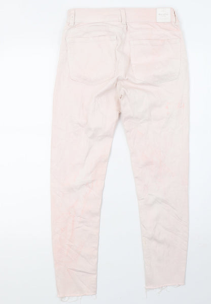 Bershka Womens Pink  Denim Skinny Jeans Size 8 L26 in