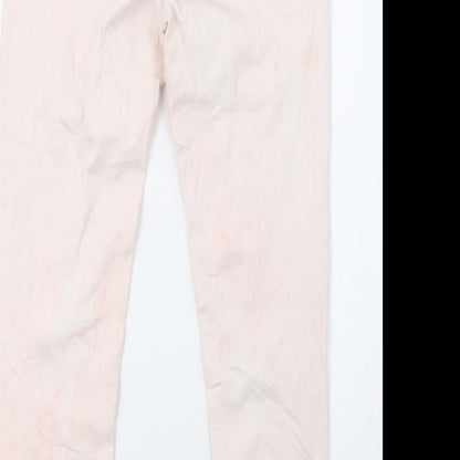 Bershka Womens Pink  Denim Skinny Jeans Size 8 L26 in