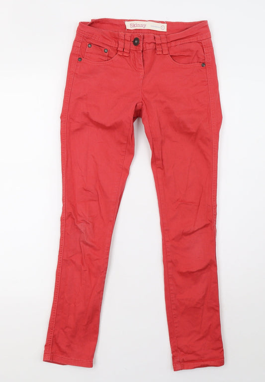 NEXT Womens Pink  Denim Skinny Jeans Size 6 L28 in