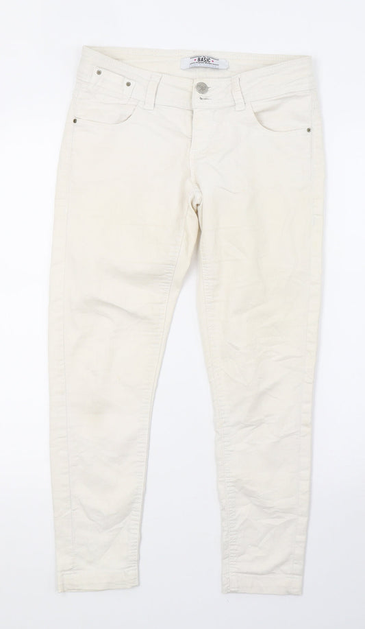 Clockhouse Womens White  Denim Skinny Jeans Size 10 L26 in