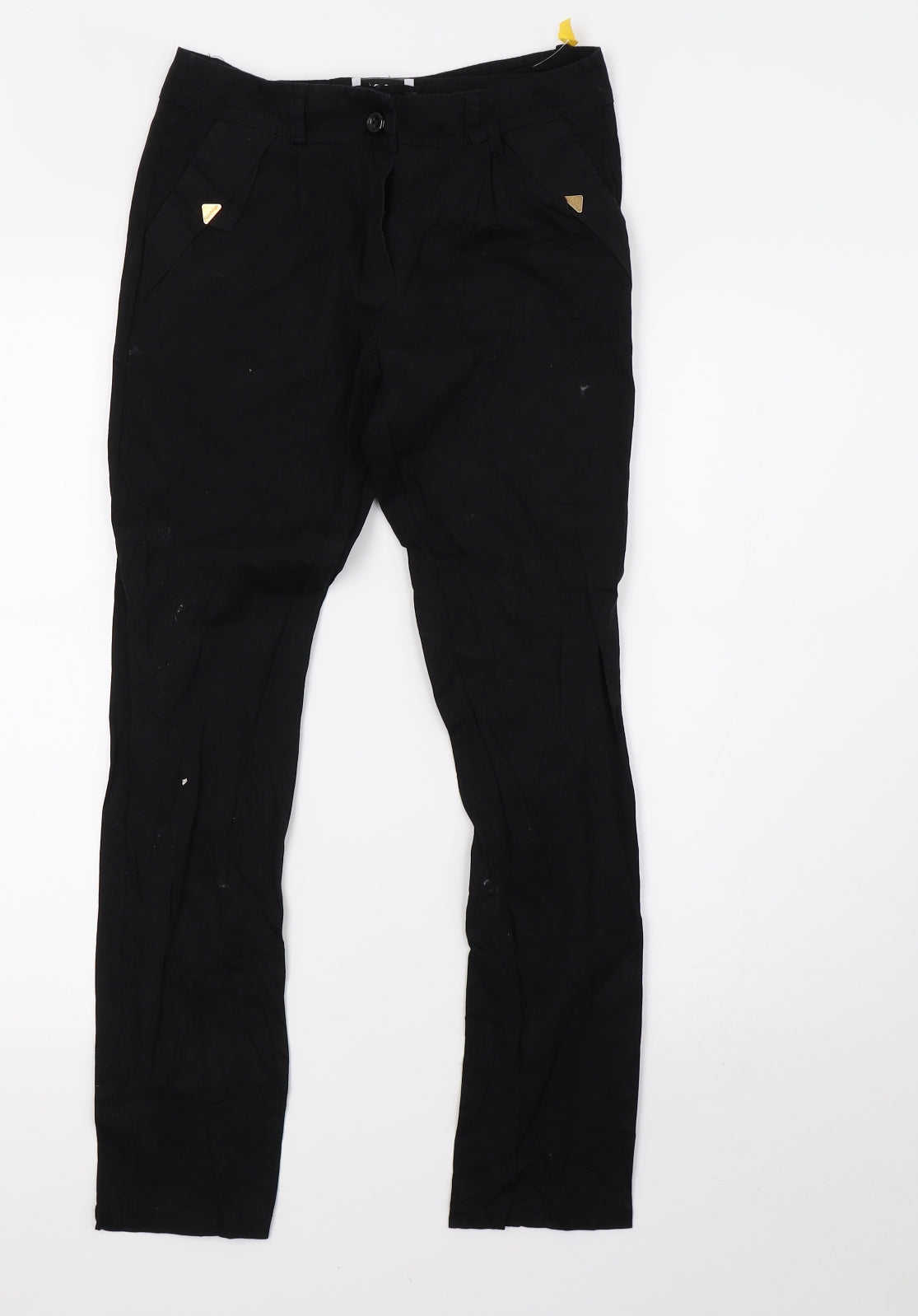 Pippa & Julie Womens Black   Straight Jeans Size 10 L27 in