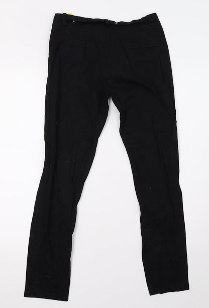 Pippa & Julie Womens Black   Straight Jeans Size 10 L27 in
