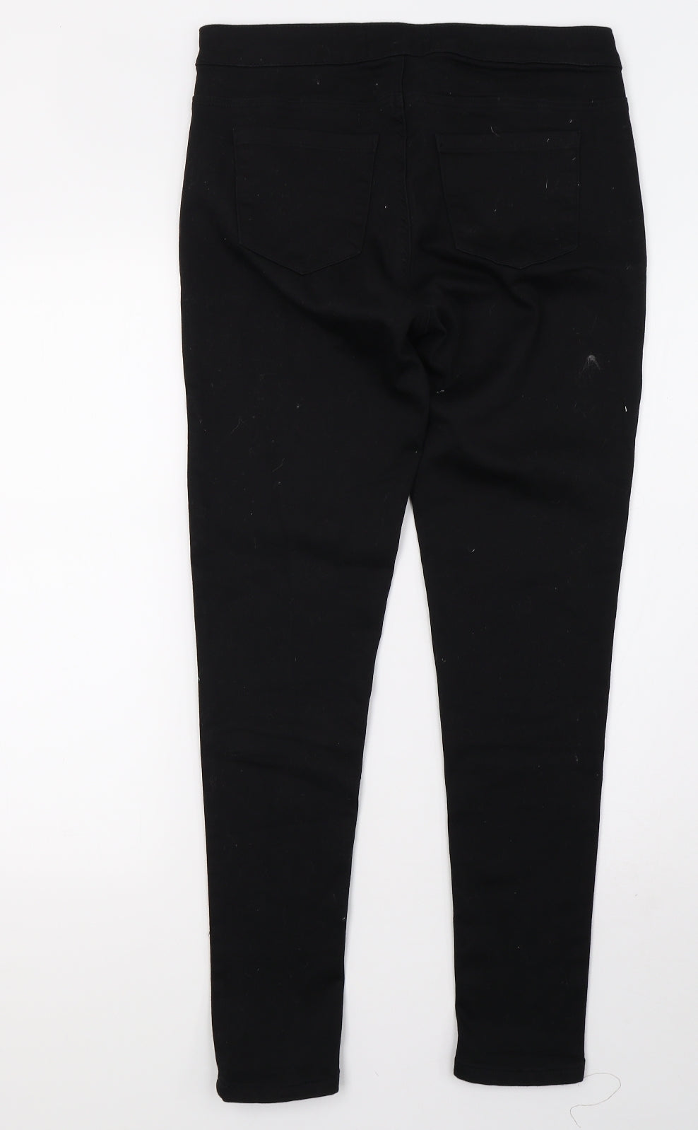 Womens UK Size 10 Preworn Regular Fit Skinny Black Jeans