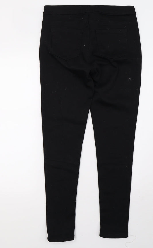 Womens UK Size 10 Preworn Regular Fit Skinny Black Jeans