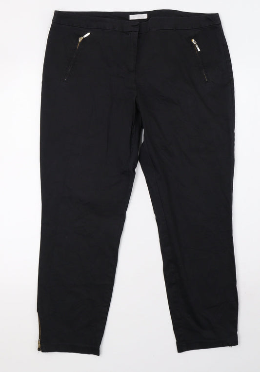 Promod Womens Black   Straight Jeans Size 14 L28 in