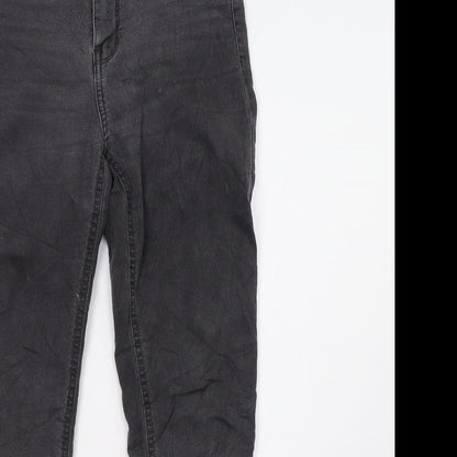 Womens UK Size 10 Preworn Regular Fit Skinny Grey Jeans