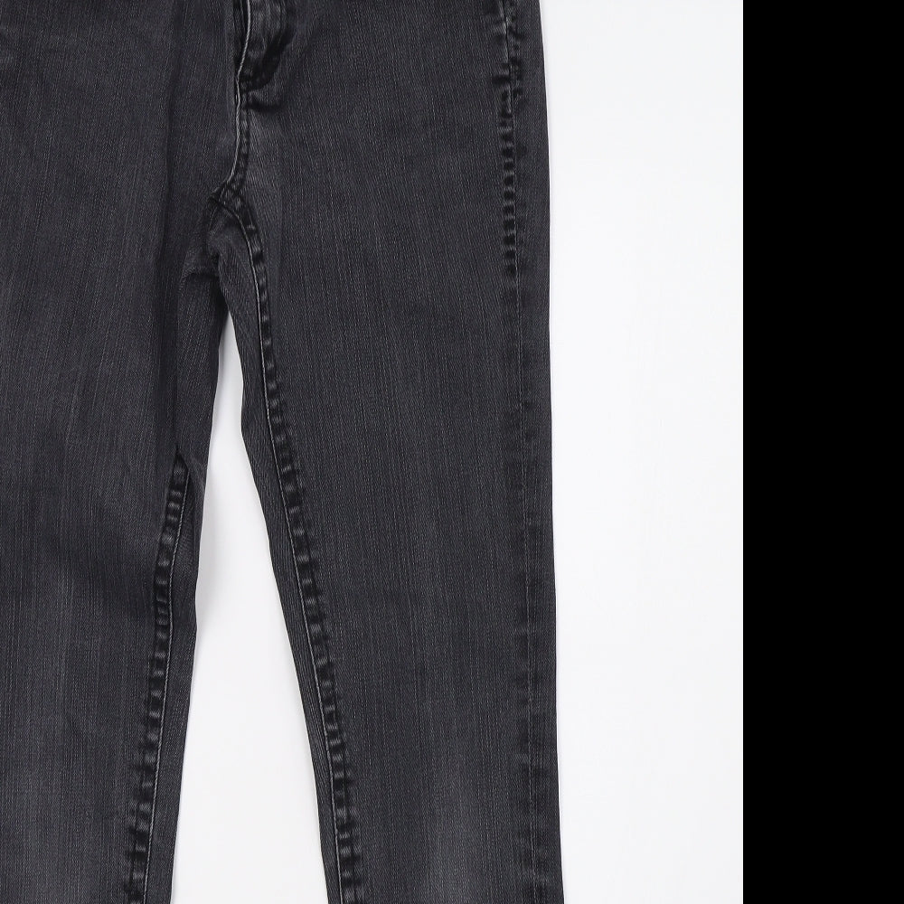 Miss Selfridge Womens Grey  Denim Skinny Jeans Size 10 L32 in