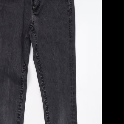 Miss Selfridge Womens Grey  Denim Skinny Jeans Size 10 L32 in