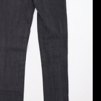 Miss Selfridge Womens Grey  Denim Skinny Jeans Size 10 L32 in