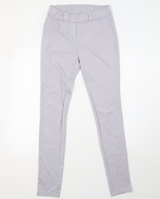 Womens UK Size 10 Preworn Regular Fit Sweatpants Purple Trousers