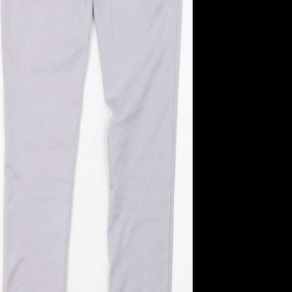 Womens UK Size 10 Preworn Regular Fit Sweatpants Purple Trousers
