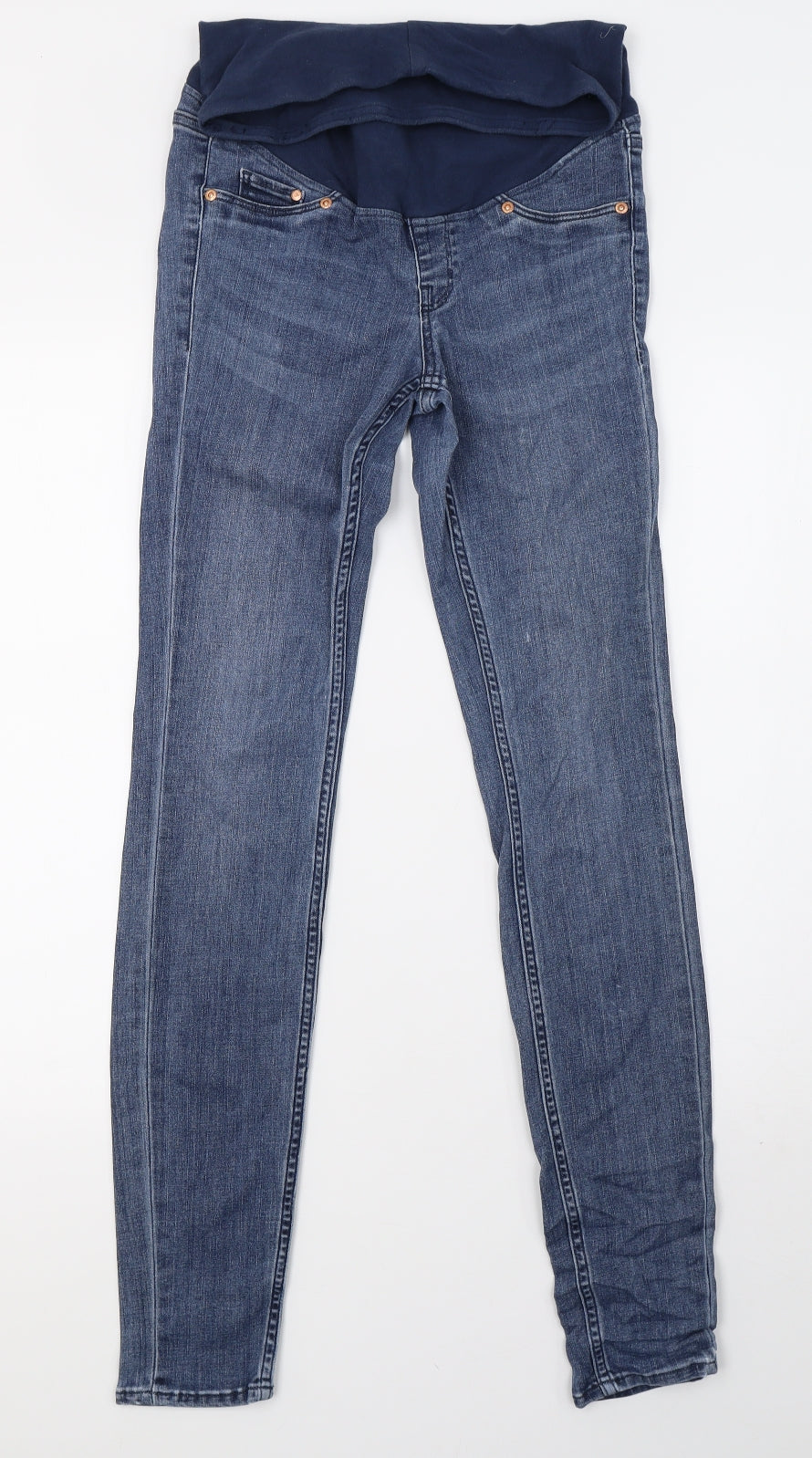Womens UK Size 8 H&M Regular Fit Skinny Blue Jeans