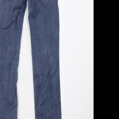Womens UK Size 8 H&M Regular Fit Skinny Blue Jeans