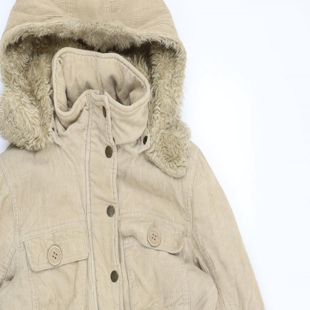 TALLY WEiJL Womens Beige   Overcoat Coat Size 10