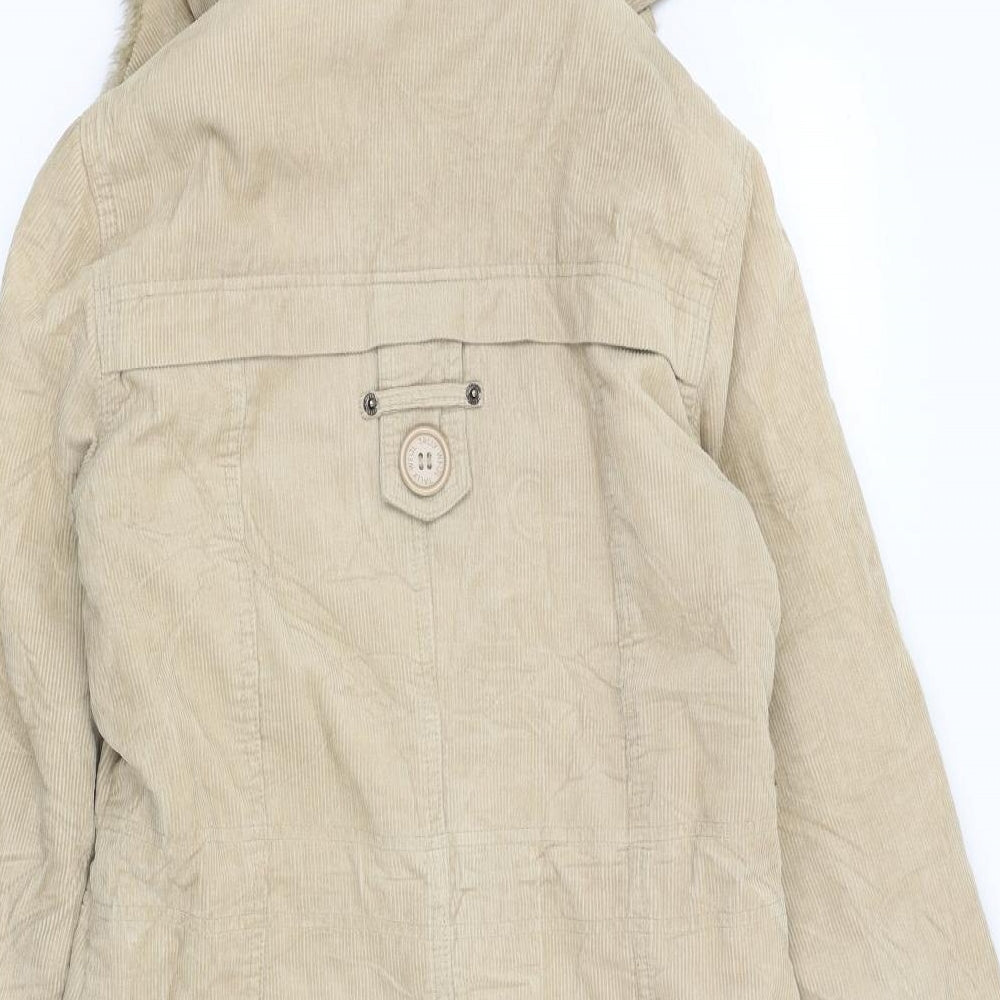 TALLY WEiJL Womens Beige   Overcoat Coat Size 10
