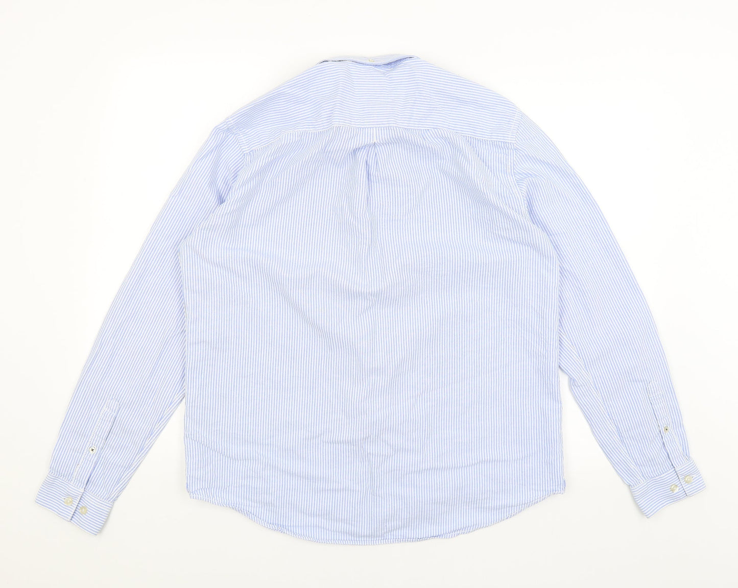 River Island Mens Blue Striped   Button-Up Size L