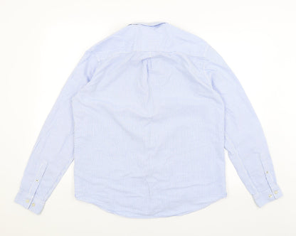 River Island Mens Blue Striped   Button-Up Size L