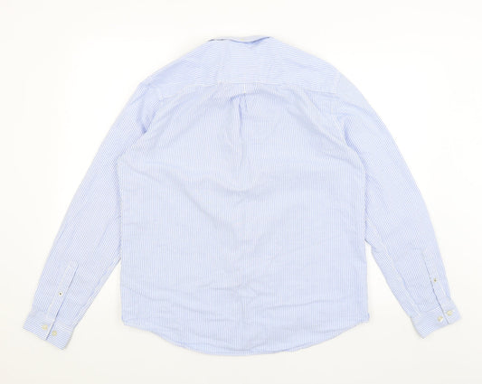 River Island Mens Blue Striped   Button-Up Size L