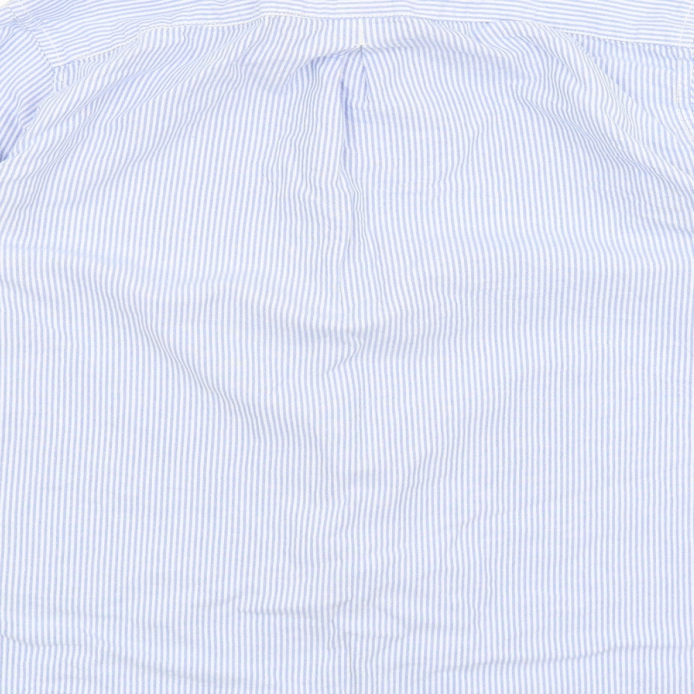 River Island Mens Blue Striped   Button-Up Size L