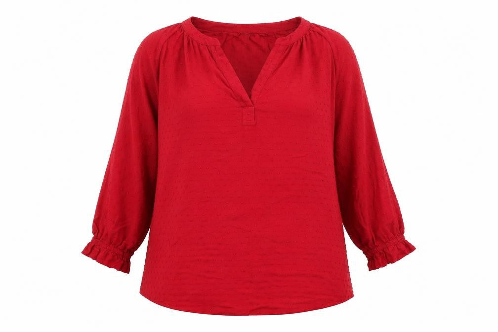 Womens UK Size S H&M Red Basic Blouse