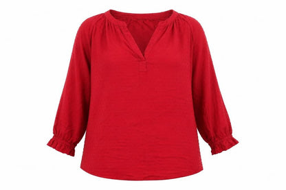 Womens UK Size S H&M Red Basic Blouse