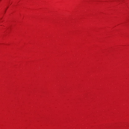 Womens UK Size S H&M Red Basic Blouse