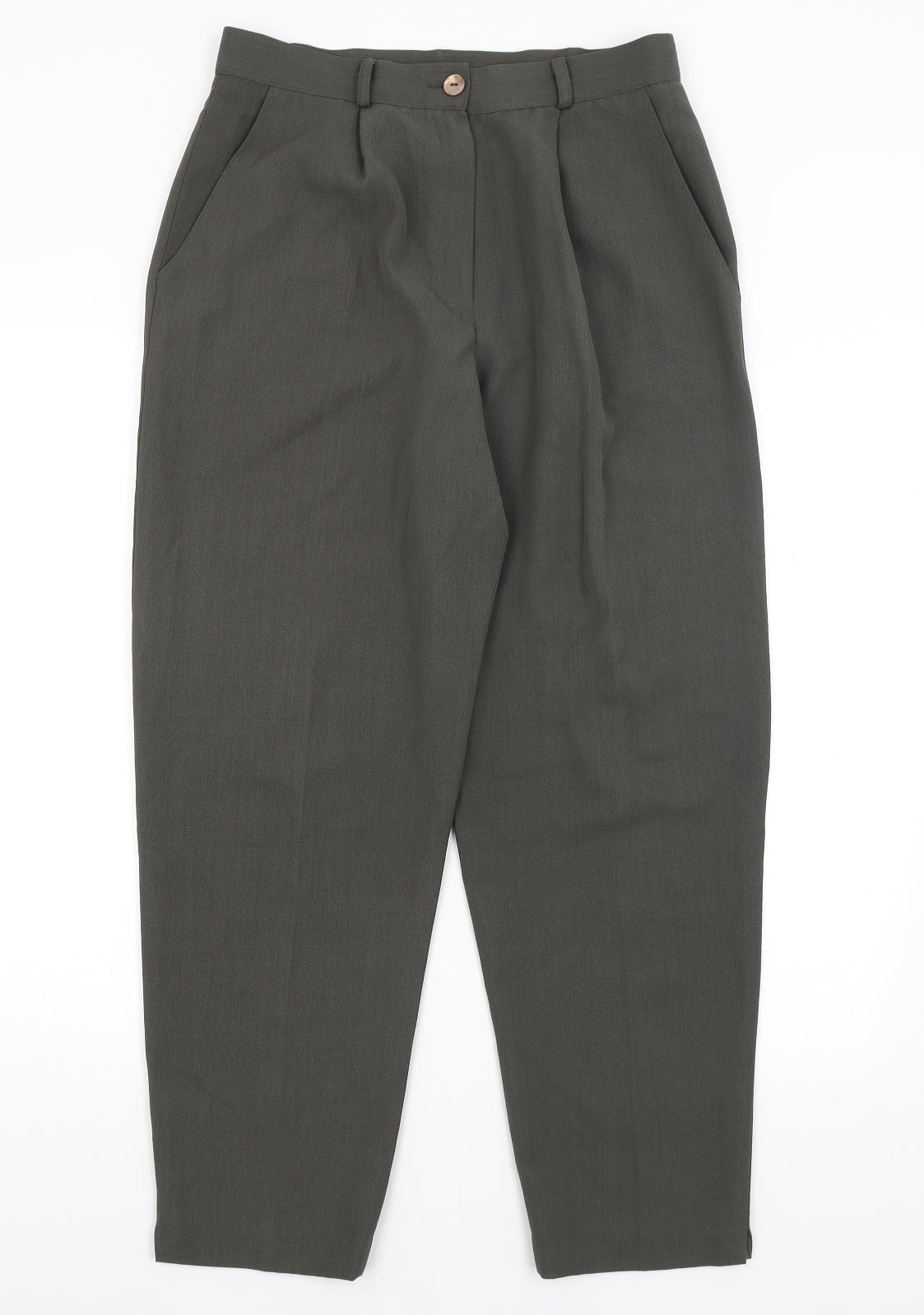 Womens UK Size 16 Preworn Regular Fit  Green Trousers
