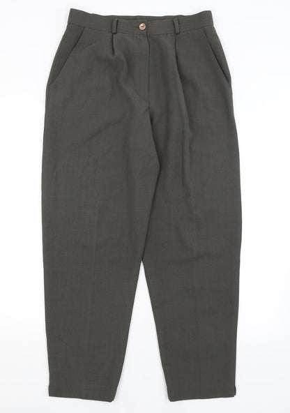 Womens UK Size 16 Preworn Regular Fit  Green Trousers