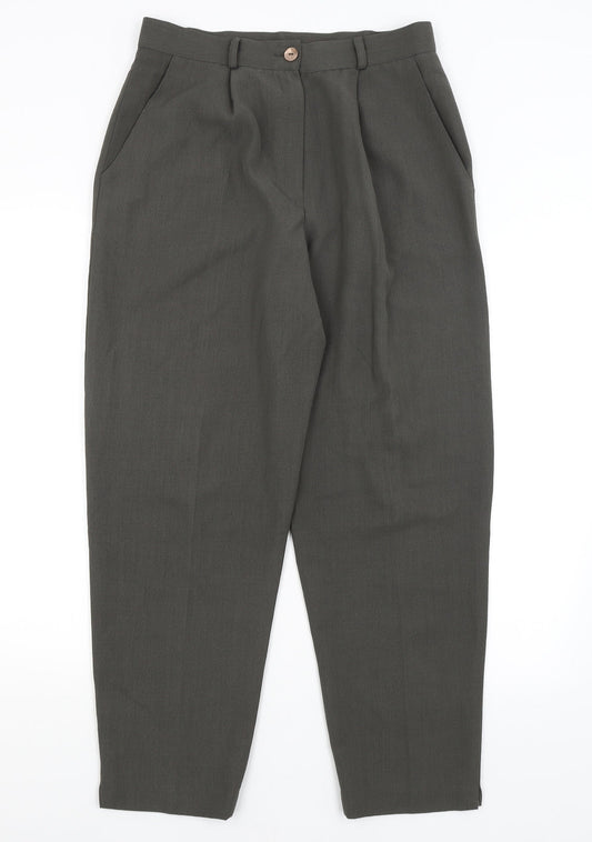Womens UK Size 16 Preworn Regular Fit  Green Trousers