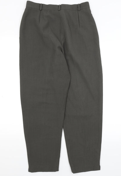 Womens UK Size 16 Preworn Regular Fit  Green Trousers