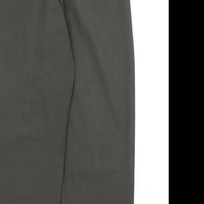 Womens UK Size 16 Preworn Regular Fit  Green Trousers