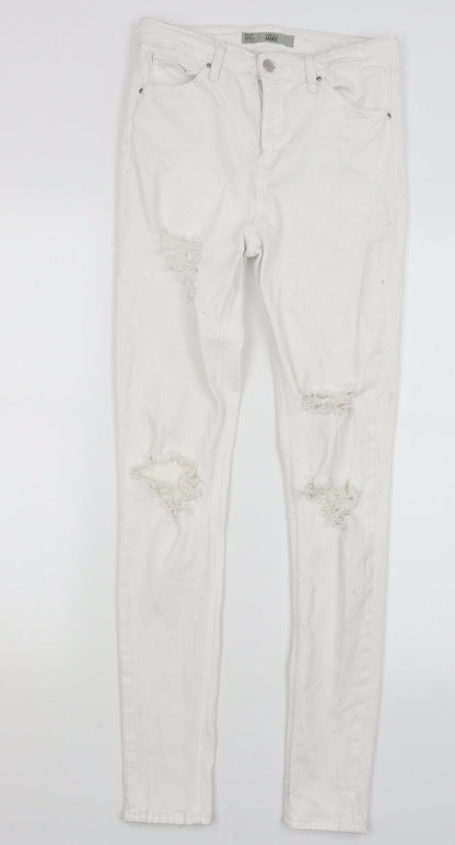 Topshop Womens White   Skinny Jeans Size 28 in L29 in
