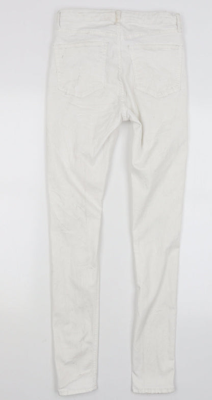 Topshop Womens White   Skinny Jeans Size 28 in L29 in