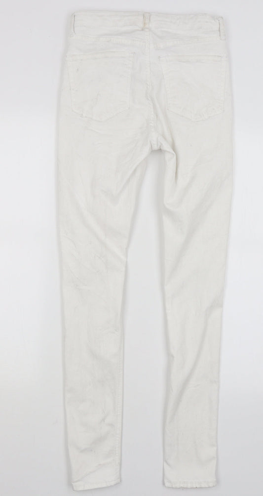 Topshop Womens White   Skinny Jeans Size 28 in L29 in