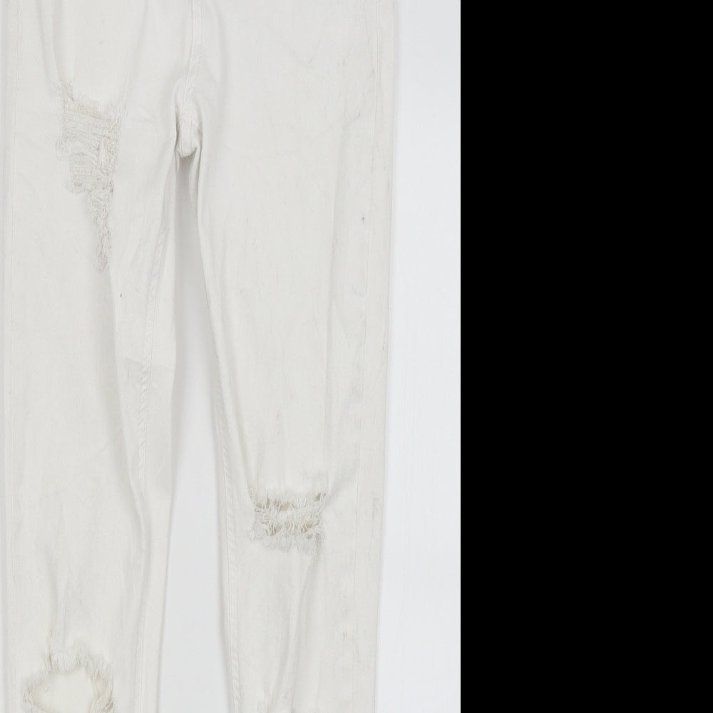 Topshop Womens White   Skinny Jeans Size 28 in L29 in
