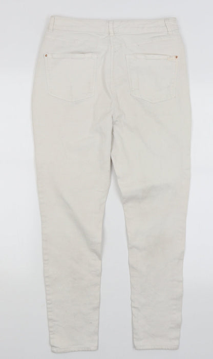Very Womens White   Skinny Jeans Size 14 L25.5 in
